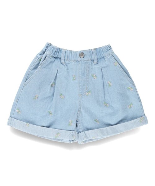 EDWIN(エドウィン)の「【Ou? by EDWIN】デニムショートパンツ(デニムパンツ・キッズ・サックスブルー/ブルー・90/100/110/120/130/140/150)」の3枚目の写真