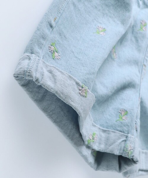 EDWIN(エドウィン)の「【Ou? by EDWIN】デニムショートパンツ(デニムパンツ・キッズ・サックスブルー/ブルー・90/100/110/120/130/140/150)」の7枚目の写真