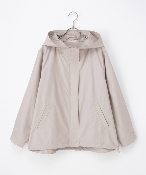 Honeys（ハニーズ）の「【非フッ素撥水加工】撥水加工フードブルゾン（ブルゾン・レディース・ピンク系/ライトカーキ/ベージュ/アイボリー/ブラック・L/LL/M/S）」の7枚目の写真
