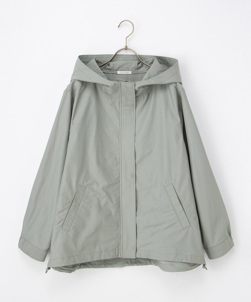 Honeys（ハニーズ）の「【非フッ素撥水加工】撥水加工フードブルゾン（ブルゾン・レディース・ピンク系/ライトカーキ/ベージュ/アイボリー/ブラック・L/LL/M/S）」の9枚目の写真