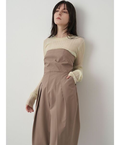 ELENDEEK(エレンディーク)の「ベアオールインワン(つなぎ/オールインワン・レディース・ベージュ/ブラック・01/02)」の15枚目の写真