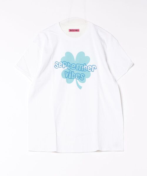 September(セプテンバー)の「【8】【SEPTEMBER(セプテンバー)】vides T(Tシャツ/カットソー・レディース・ピンク/ホワイト・MEDIUM/SMALL)」の1枚目の写真
