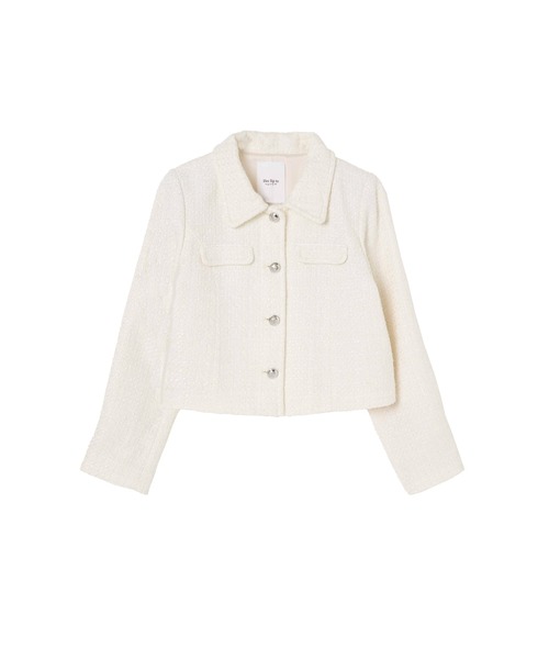ジャケット・アウター Shimmer Tweed Jacket Shimmer Tweed Jacket（ノーカラージャケット）｜Her lip to