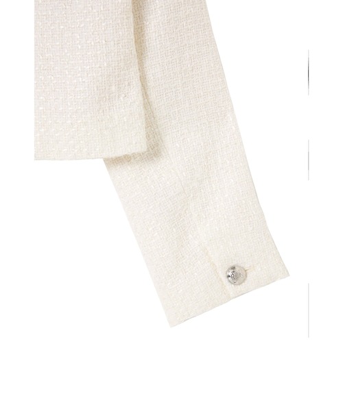 ecru] Shimmer Tweed Jacket