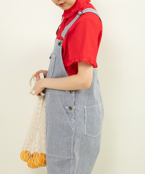 CHILD WOMAN（チャイルドウーマン）の「FINXブロード/綿ローン フリル丸襟半袖ブラウス（シャツ/ブラウス・レディース・ホワイト/レッド/サックスブルー/その他・FREE）」の13枚目の写真