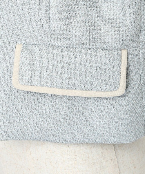 F i.n.t（フィント）の「パイピングツイードジャケットセットアップ（セットアップ・レディース・ライトブルー/ライトベージュ・FREE）」の10枚目の写真