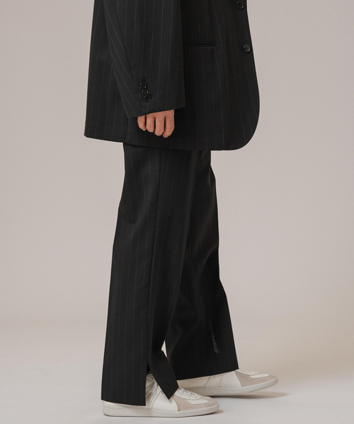 Couture d'adam(クチュールドアダム)の「COUTURE D’ADAM(クチュール ド アダム) Slit PT / Stripe(スラックス・メンズ・ブラック系その他・40/42)」の8枚目の写真