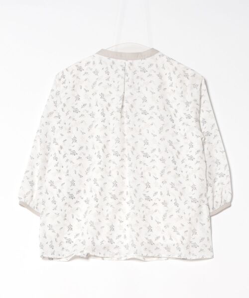 Honeys（ハニーズ）の「７分袖配色ブラウス（シャツ/ブラウス・レディース・ホワイト/ホワイト系その他/ライトグリーン系/イエロー系その他/ラベンダー/ネイビー・3L/S/M/LL/L）」の8枚目の写真