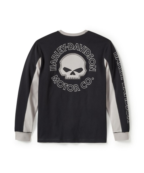 セール】ウィリーG(R)スカル・カラーブロック・ロングスリーブTシャツ