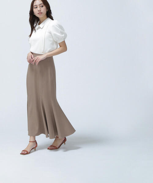 【新品】NATURAL BEAUTY BASIC ブラウス　チャコール ナチュラルビューティーベーシック NATURAL BEAUTY BASIC