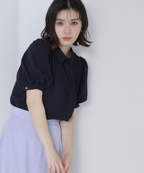 【新品】NATURAL BEAUTY BASIC ブラウス　チャコール ナチュラルビューティーベーシック NATURAL BEAUTY BASIC