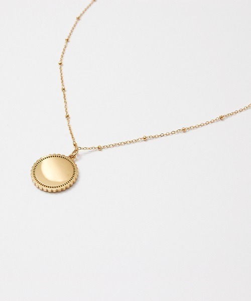Kare/316L サージカルステンレス ゴールド コインネックレス