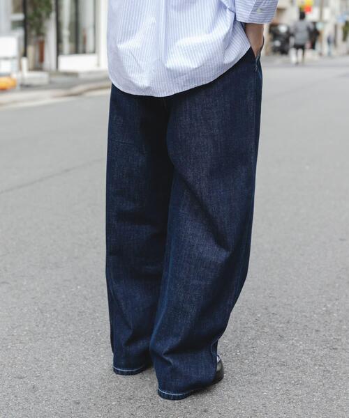 FORK&SPOON（フォークアンドスプーン）の「FORK&SPOON　ソフトツイストデニムインタックパンツ（デニムパンツ・レディース・アイボリー/ブルー・1/2）」の5枚目の写真