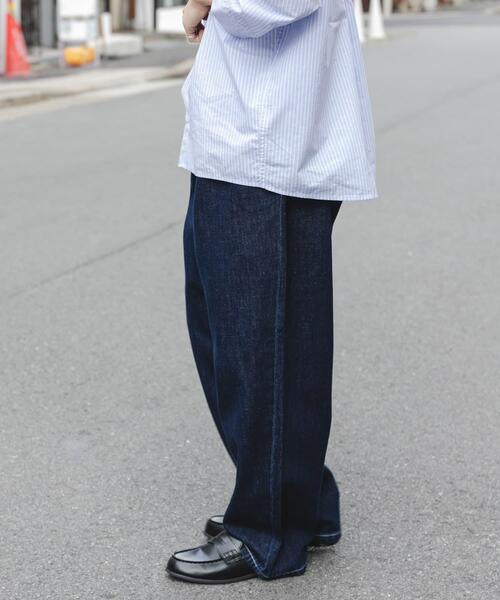 FORK&SPOON（フォークアンドスプーン）の「FORK&SPOON　ソフトツイストデニムインタックパンツ（デニムパンツ・レディース・アイボリー/ブルー・1/2）」の6枚目の写真