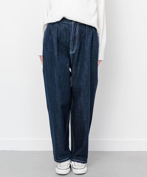 FORK&SPOON（フォークアンドスプーン）の「FORK&SPOON　ソフトツイストデニムインタックパンツ（デニムパンツ・レディース・アイボリー/ブルー・1/2）」の19枚目の写真