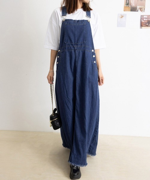 Miniministore（ミニミニストア）の「サロペットスカート韓国風デニムジャンスカ（セットアップ・レディース・インディゴブルー・L/S/M）」の12枚目の写真