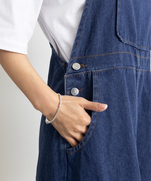 Miniministore（ミニミニストア）の「サロペットスカート韓国風デニムジャンスカ（セットアップ・レディース・インディゴブルー・L/S/M）」の9枚目の写真