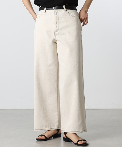 COLONY 2139（コロニートゥーワンスリーナイン）の「ワイドデニム（デニムパンツ・レディース・アイボリー/ネイビー/ダークブルー/ライトグレー/ブラック/サックスブルー・SMALL/MEDIUM/LARGE）」の2枚目の写真