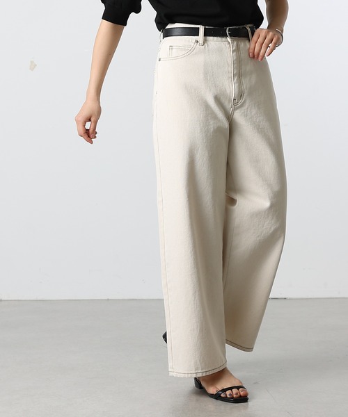 COLONY 2139（コロニートゥーワンスリーナイン）の「ワイドデニム（デニムパンツ・レディース・アイボリー/ネイビー/ダークブルー/ライトグレー/ブラック/サックスブルー・SMALL/MEDIUM/LARGE）」の8枚目の写真