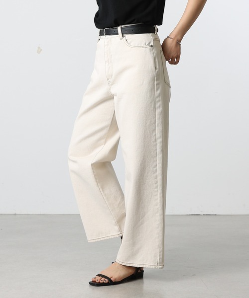 COLONY 2139（コロニートゥーワンスリーナイン）の「ワイドデニム（デニムパンツ・レディース・アイボリー/ネイビー/ダークブルー/ライトグレー/ブラック/サックスブルー・SMALL/MEDIUM/LARGE）」の10枚目の写真