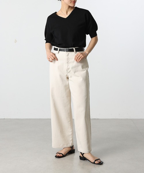 COLONY 2139（コロニートゥーワンスリーナイン）の「ワイドデニム（デニムパンツ・レディース・アイボリー/ネイビー/ダークブルー/ライトグレー/ブラック/サックスブルー・SMALL/MEDIUM/LARGE）」の11枚目の写真