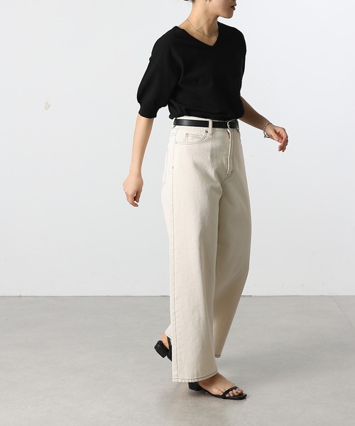 COLONY 2139（コロニートゥーワンスリーナイン）の「ワイドデニム（デニムパンツ・レディース・アイボリー/ネイビー/ダークブルー/ライトグレー/ブラック/サックスブルー・SMALL/MEDIUM/LARGE）」の12枚目の写真