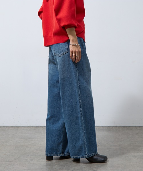 COLONY 2139（コロニートゥーワンスリーナイン）の「ワイドデニム（デニムパンツ・レディース・アイボリー/ネイビー/ダークブルー/ライトグレー/ブラック/サックスブルー・SMALL/MEDIUM/LARGE）」の16枚目の写真