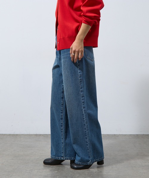 COLONY 2139（コロニートゥーワンスリーナイン）の「ワイドデニム（デニムパンツ・レディース・アイボリー/ネイビー/ダークブルー/ライトグレー/ブラック/サックスブルー・SMALL/MEDIUM/LARGE）」の17枚目の写真