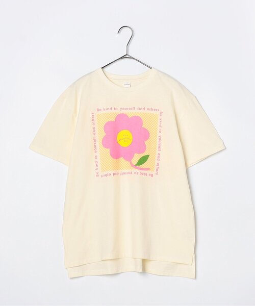 p.premier（ピードットプルミエ）の「【ママ】3柄グラフィックプリントワイド半袖Tシャツ（Tシャツ/カットソー・レディース・ブラック/オフホワイト/レッド・MEDIUM）」の2枚目の写真