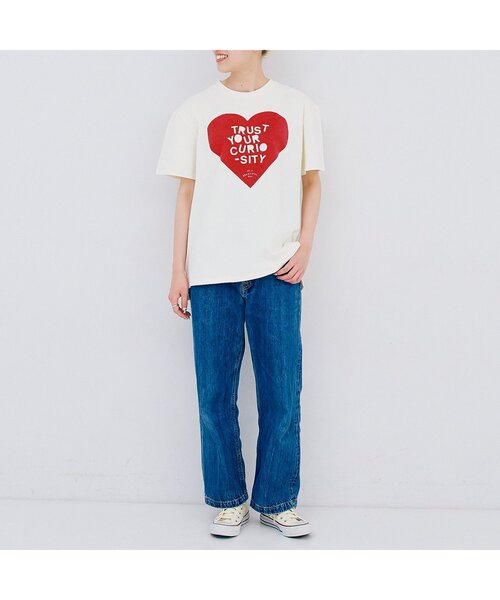 p.premier（ピードットプルミエ）の「【ママ】3柄グラフィックプリントワイド半袖Tシャツ（Tシャツ/カットソー・レディース・ブラック/オフホワイト/レッド・MEDIUM）」の6枚目の写真