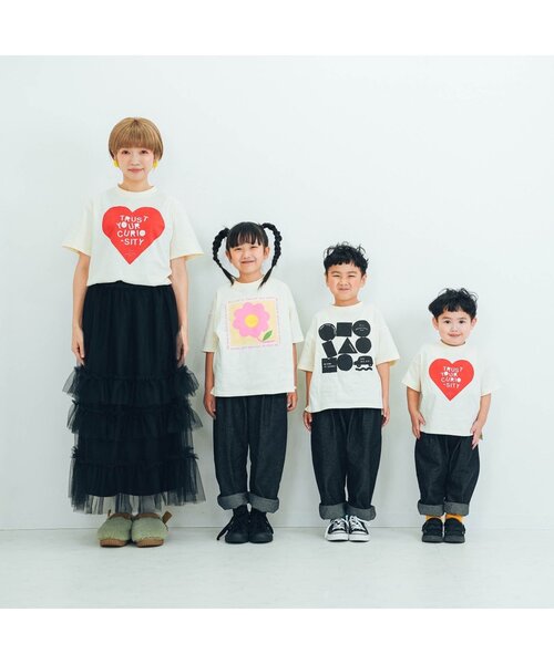 p.premier（ピードットプルミエ）の「【ママ】3柄グラフィックプリントワイド半袖Tシャツ（Tシャツ/カットソー・レディース・ブラック/オフホワイト/レッド・MEDIUM）」の8枚目の写真