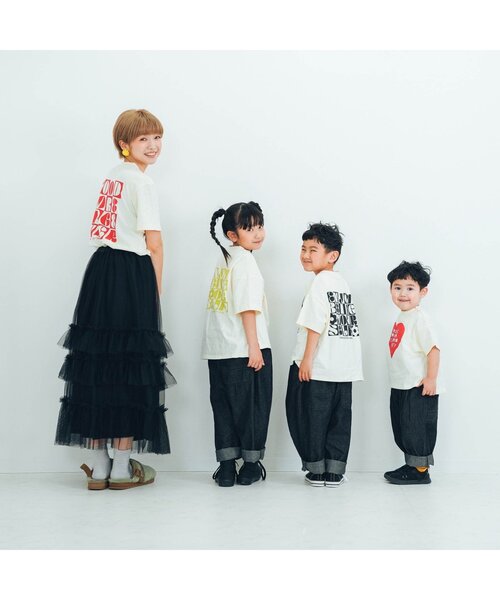 p.premier（ピードットプルミエ）の「【ママ】3柄グラフィックプリントワイド半袖Tシャツ（Tシャツ/カットソー・レディース・ブラック/オフホワイト/レッド・MEDIUM）」の9枚目の写真