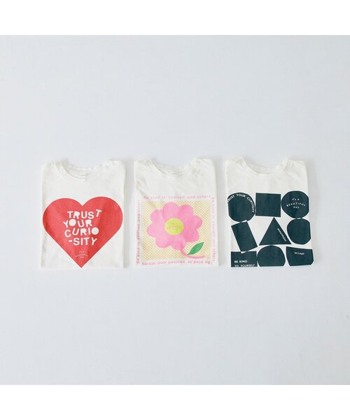 p.premier（ピードットプルミエ）の「【ママ】3柄グラフィックプリントワイド半袖Tシャツ（Tシャツ/カットソー・レディース・ブラック/オフホワイト/レッド・MEDIUM）」の10枚目の写真