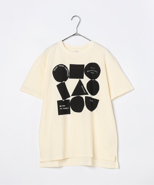 p.premier（ピードットプルミエ）の「【ママ】3柄グラフィックプリントワイド半袖Tシャツ（Tシャツ/カットソー・レディース・ブラック/オフホワイト/レッド・MEDIUM）」の14枚目の写真