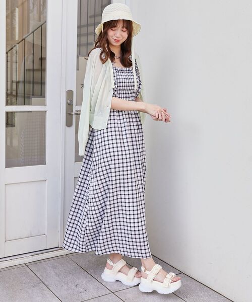 MAJESTIC LEGON（マジェスティックレゴン）の「フリルショルダーレースアップワンピ（ワンピース・レディース・ホワイト系その他/ホワイト系その他2/グレー系その他/ブラック系その他・X-SMALL/SMALL/MEDIUM/LARGE）」の12枚目の写真