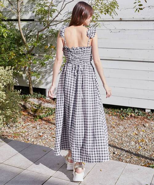 MAJESTIC LEGON（マジェスティックレゴン）の「フリルショルダーレースアップワンピ（ワンピース・レディース・ホワイト系その他/ホワイト系その他2/グレー系その他/ブラック系その他・X-SMALL/SMALL/MEDIUM/LARGE）」の17枚目の写真