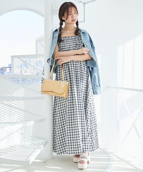 MAJESTIC LEGON（マジェスティックレゴン）の「フリルショルダーレースアップワンピ（ワンピース・レディース・ホワイト系その他/ホワイト系その他2/グレー系その他/ブラック系その他・X-SMALL/SMALL/MEDIUM/LARGE）」の19枚目の写真