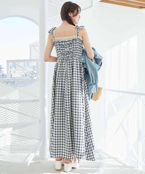 MAJESTIC LEGON（マジェスティックレゴン）の「フリルショルダーレースアップワンピ（ワンピース・レディース・ホワイト系その他/ホワイト系その他2/グレー系その他/ブラック系その他・X-SMALL/SMALL/MEDIUM/LARGE）」の21枚目の写真