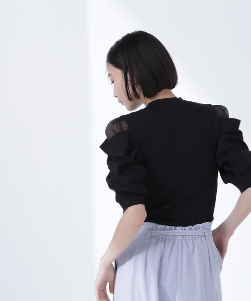 ニット セーター シアースリットドレープスリーブニット レディース シアースリットドレープスリーブニット | NATURAL BEAUTY BASIC