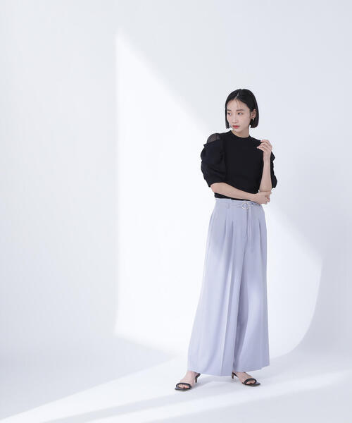 NATURAL BEAUTY BASIC（ナチュラルビューティーベーシック）の「◇シアースリットドレープスリーブニット（ニット/セーター・レディース・グレー/ブルー/ブラック/ピンク・FREE）」の10枚目の写真