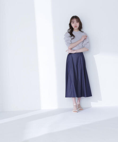 NATURAL BEAUTY BASIC（ナチュラルビューティーベーシック）の「◇シアースリットドレープスリーブニット（ニット/セーター・レディース・グレー/ブルー/ブラック/ピンク・FREE）」の20枚目の写真