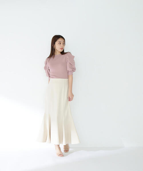 ニット セーター シアースリットドレープスリーブニット レディース シアースリットドレープスリーブニット | NATURAL BEAUTY BASIC