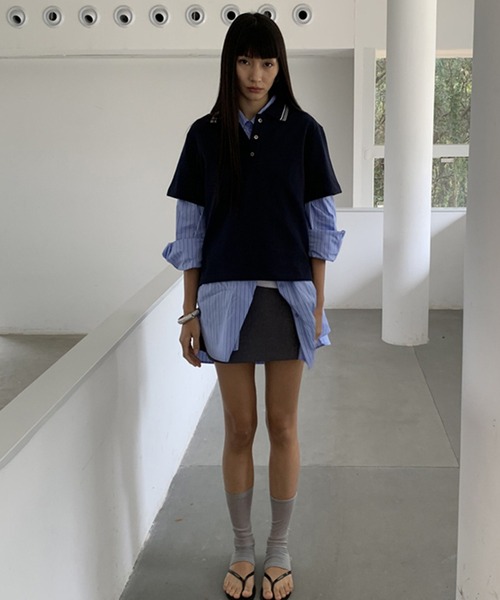 chuclla(チュクラ)の「【LONSLAN】ブルーストライプ オーバーサイズシャツ CHLONW25s022(シャツ/ブラウス・レディース・ブルー・FREE)」の15枚目の写真
