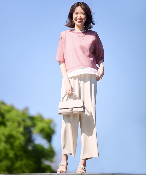 ANY SIS（エニィスィス）の「【洗える】ノースリーブロゴ Tシャツ（Tシャツ/カットソー・レディース・ブラック系/ホワイト系・2）」の11枚目の写真