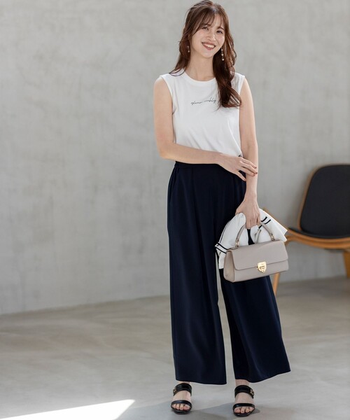 ANY SIS（エニィスィス）の「【洗える】ノースリーブロゴ Tシャツ（Tシャツ/カットソー・レディース・ブラック系/ホワイト系・2）」の18枚目の写真