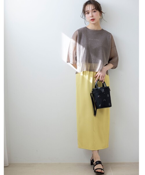 ANY SIS（エニィスィス）の「【洗える】ノースリーブロゴ Tシャツ（Tシャツ/カットソー・レディース・ブラック系/ホワイト系・2）」の4枚目の写真