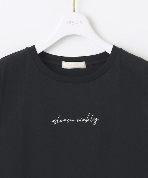 ANY SIS（エニィスィス）の「【洗える】ノースリーブロゴ Tシャツ（Tシャツ/カットソー・レディース・ブラック系/ホワイト系・2）」の7枚目の写真