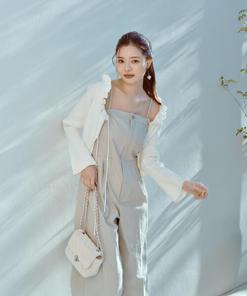 EDIT COLOGNE（エディットコロン）の「《EDIT COLOGNE》ラッフルカーディガン（カーディガン/ボレロ・レディース・ホワイト系その他/レッド/グレー・FREE）」の12枚目の写真