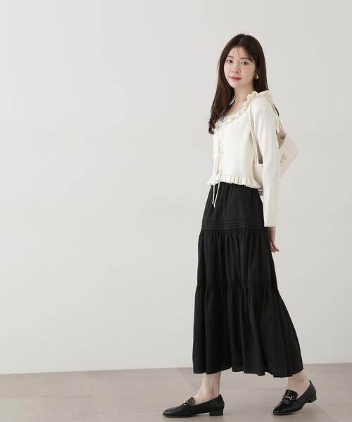 EDIT COLOGNE（エディットコロン）の「《EDIT COLOGNE》ラッフルカーディガン（カーディガン/ボレロ・レディース・ホワイト系その他/レッド/グレー・FREE）」の20枚目の写真