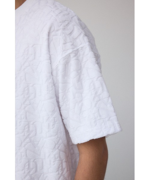 AZUL by moussy(アズールバイマウジー)の「総柄パイルジャガードトップス(Tシャツ/カットソー・メンズ・ブラック/ホワイト・MEDIUM/LARGE)」の13枚目の写真